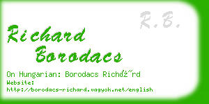 richard borodacs business card